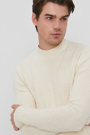 Drykorn Sweter Zayn męski kolor kremowy ciepły