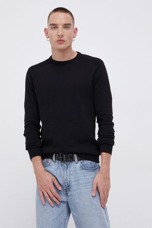 Brave Soul Sweter bawełniany męski kolor czarny