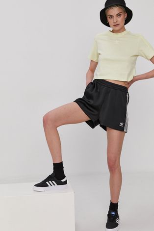 Kratke hlače adidas Originals za žene, boja: crna
