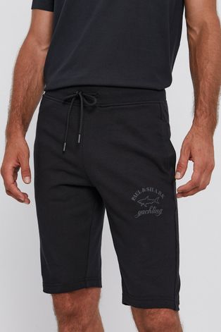 Kratke hlače Paul&Shark za muškarce, boja: crna