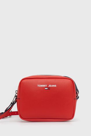 Kabelka Tommy Jeans červená barva