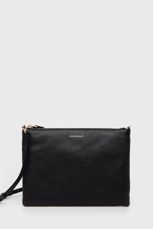 Шкіряна сумочка Coccinelle Mini Bag колір чорний
