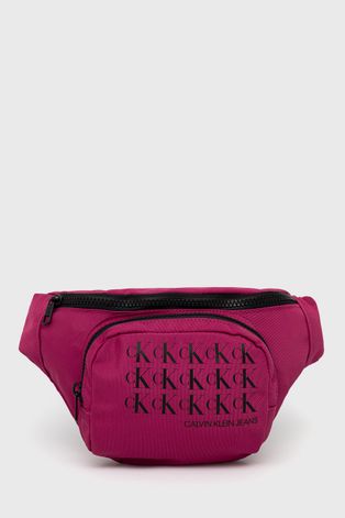 Сумка на пояс Calvin Klein Jeans колір рожевий