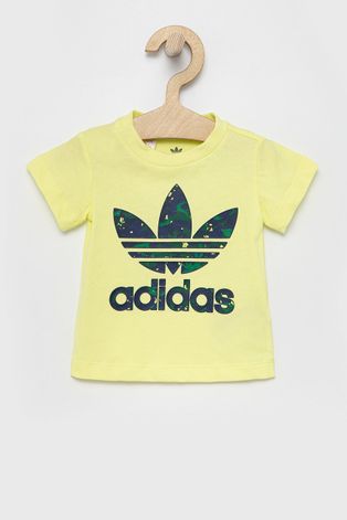 Дитяча бавовняна футболка adidas Originals з принтом