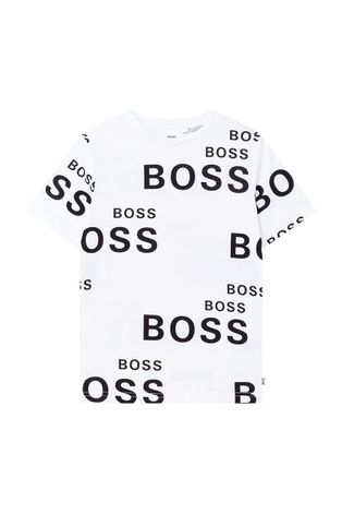 Boss - T-shirt bawełniany dziecięcy