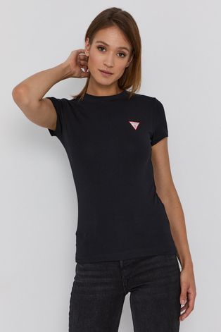 Тениска Guess дамска в черно