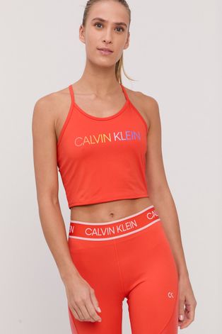 Top Calvin Klein Performance dámský, oranžová barva