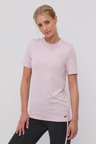 Tričko Reebok dámské, růžová barva
