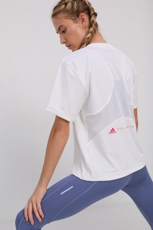 Majica kratkih rukava adidas by Stella McCartney za žene, boja: bijela