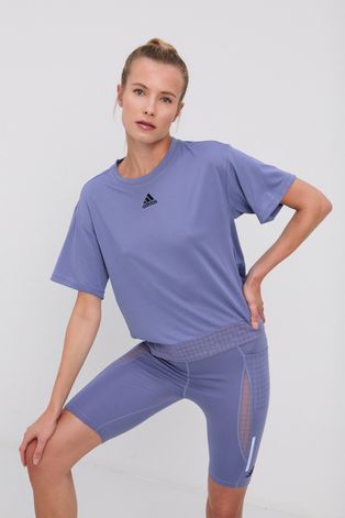 Tričko adidas Performance dámské, fialová barva
