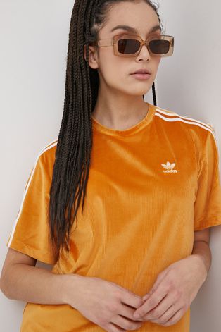 adidas Originals T-shirt kolor pomarańczowy