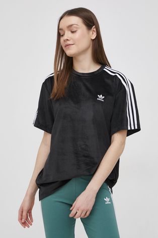 Adidas Originals Tricou femei, culoarea negru