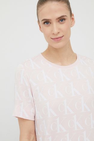 Пижамная футболка Calvin Klein Underwear цвет розовый