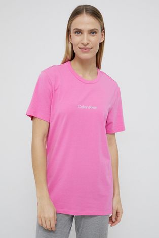 Calvin Klein Underwear T-shirt piżamowy kolor różowy