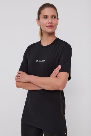 Calvin Klein Underwear T-shirt piżamowy kolor czarny