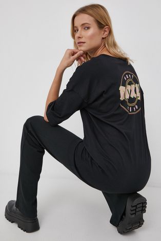 Roxy T-shirt bawełniany kolor czarny