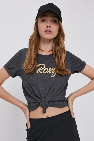 Roxy T-shirt damski kolor szary