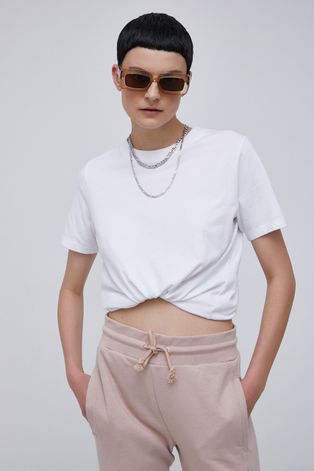 Superdry T-shirt bawełniany kolor biały
