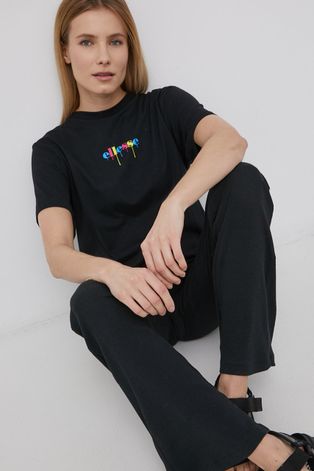 Ellesse T-shirt bawełniany kolor czarny
