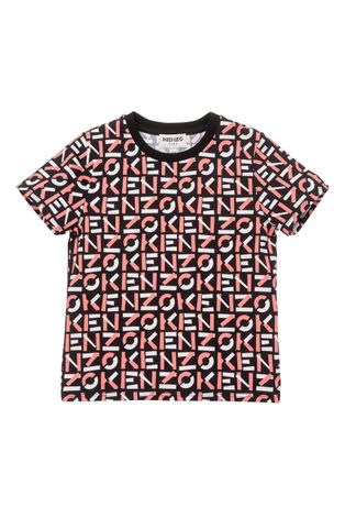 Kenzo Kids T-shirt bawełniany dziecięcy kolor czarny