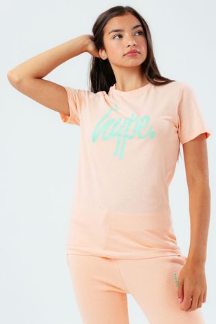 Hype T-shirt bawełniany dziecięcy kolor różowy