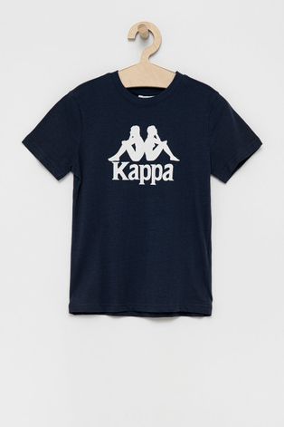 Detské tričko Kappa tmavomodrá farba, s potlačou
