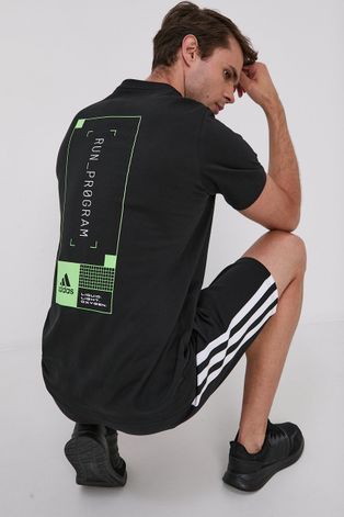 Pamučna majica adidas Performance boja: crna
