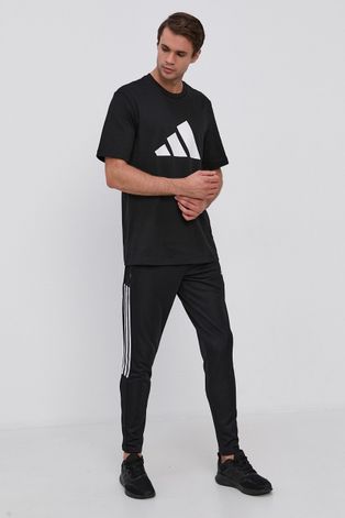 adidas Performance T-shirt męski kolor czarny z nadrukiem