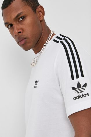 adidas Originals T-shirt bawełniany kolor biały z nadrukiem