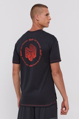 Under Armour T-shirt męski kolor czarny z nadrukiem