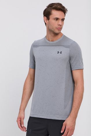 Тениска Under Armour мъжка в сиво с принт