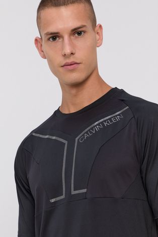 Tričko Calvin Klein Performance pánske, čierna farba, s potlačou