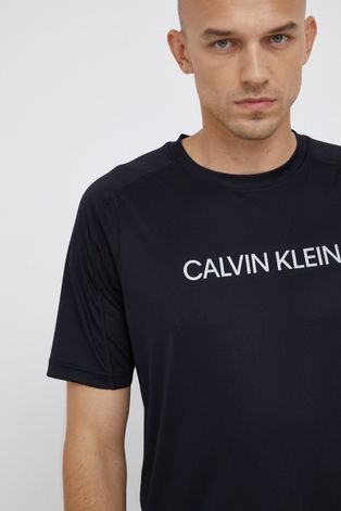 Μπλουζάκι Calvin Klein Performance ανδρικό, χρώμα: μαύρο