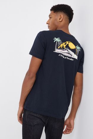 Quiksilver T-shirt bawełniany kolor czarny z nadrukiem
