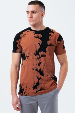Hype T-shirt bawełniany PALM BRONZE