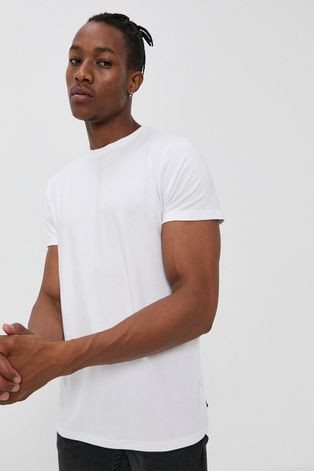 Тениска Resteröds мъжка в бяло с изчистен дизайн