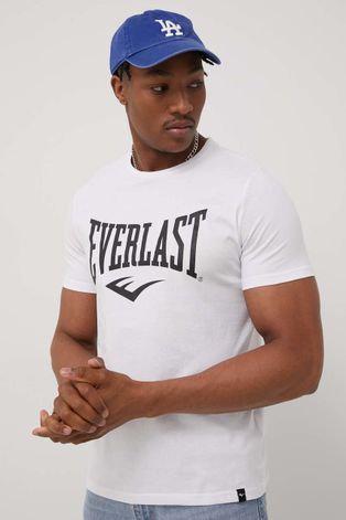 Everlast t-shirt bawełniany kolor biały z nadrukiem