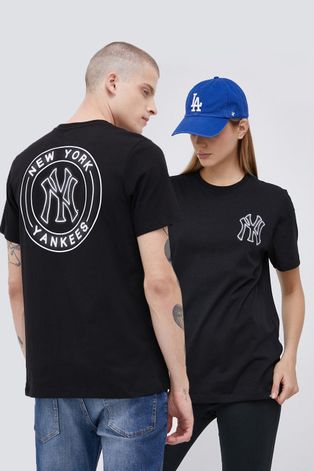 47brand T-shirt bawełniany kolor czarny z nadrukiem