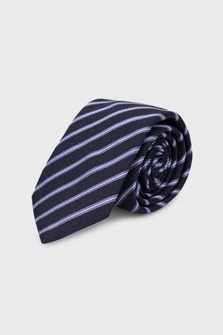 Hodvábna kravata HUGO fialová farba