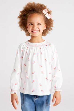 Mayoral bluzka bawełniana dziecięca kolor różowy wzorzysta