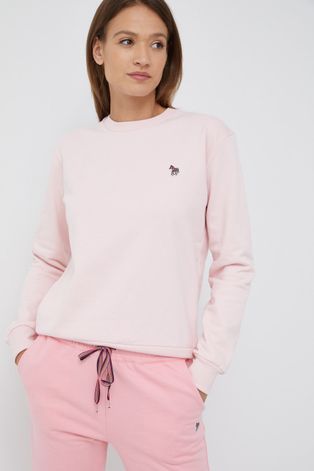 Βαμβακερή μπλούζα PS Paul Smith γυναικεία, χρώμα: ροζ,