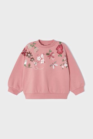 Mayoral bluza dziecięca kolor różowy z nadrukiem