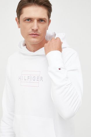 Βαμβακερή μπλούζα Tommy Hilfiger χρώμα: άσπρο,