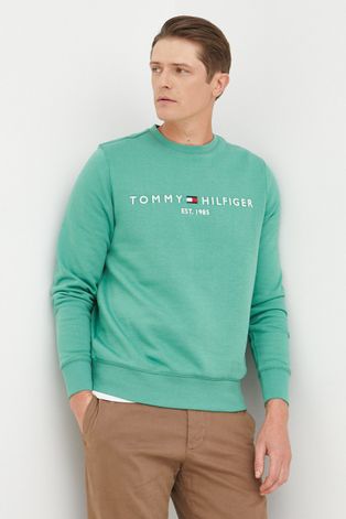 Μπλούζα Tommy Hilfiger χρώμα: πράσινο,