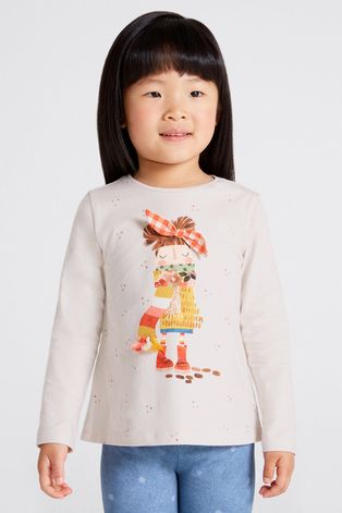 Detská bavlnená košeľa s dlhým rukávom Mayoral