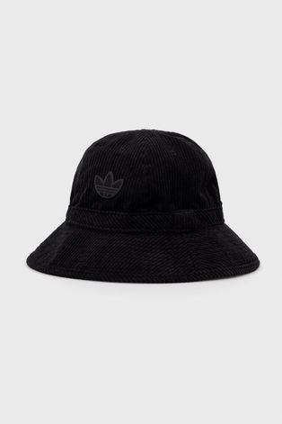 Štruksový klobúk adidas Originals čierna farba,