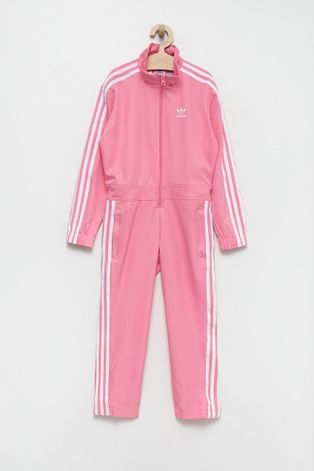 Дитячий комбінезон adidas Originals колір рожевий