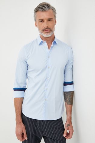 Košulja PS Paul Smith za muškarce, slim, s klasičnim ovratnikom