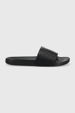 Calvin Klein papuci Pool Slide barbati, culoarea negru