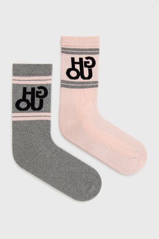 Κάλτσες HUGO χρώμα: ροζ